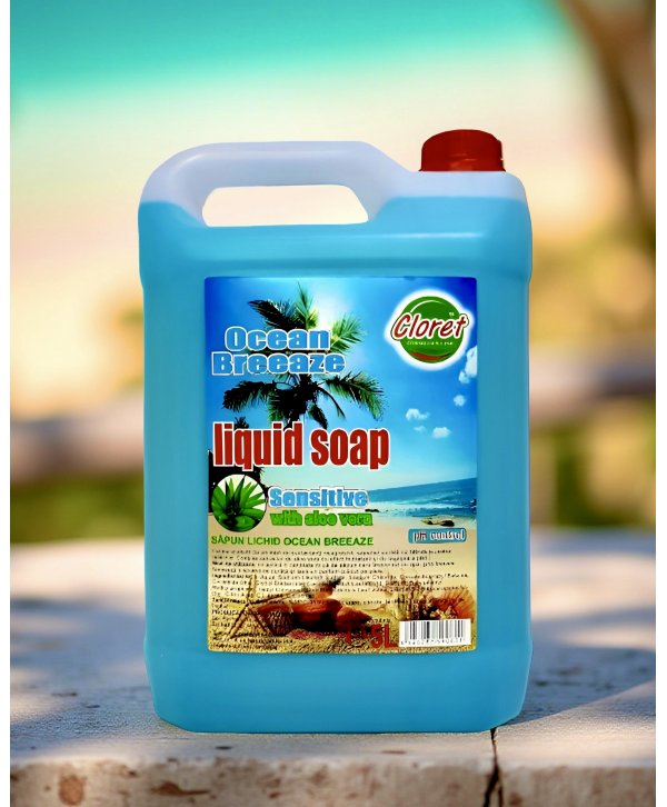 Săpun Lichid Ocean Breeze cu Aloe Vera - 5L | Prospețime Marină și Îngrijire Delicată pentru Piele Sensibilă Săpun Lichid Ocean Breeze cu Aloe Vera - 5L | Prospețime Marină și Îngrijire Delicată pentru Piele Sensibilă