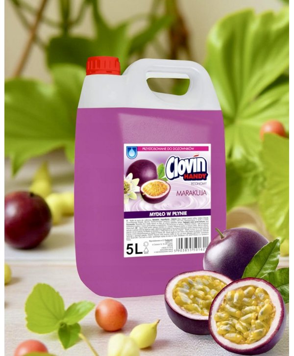 Săpun Lichid Clovin Handy Marakuja – 5L | Curățare Plăcută cu Aromă de Fructul Pasiunii Săpun Lichid Clovin Handy Marakuja – 5L | Curățare Plăcută cu Aromă de Fructul Pasiunii