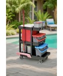 Acasa - Cărucior de Curățenie Profesional ArliPlus® M710 -Soluția Compactă pentru Spații Înguste și Eficiență Maximă - arli.ro