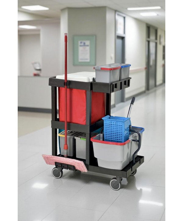 Căruciorul de Curățenie ArliPlus® M740 – Performanță Compactă cu Presă de Stors și 2 Găleți Căruciorul de Curățenie ArliPlus® M740 – Performanță Compactă cu Presă de Stors și 2 Găleți