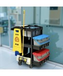 Acasa - Cărucior Profesional de Curățenie ArliPlus® M706 – Organizare Eficientă pentru Mopuri si Lavete Colorate - arli.ro