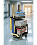  Acasa - Cărucior de Curățenie Profesional M702 – Compact, Modular și Eficient pentru Activități de Curățenie Profesională - arli.ro