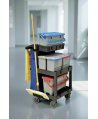 Cărucior de Curățenie Profesional M702 – Compact, Modular și Eficient pentru Activități de Curățenie Profesională