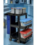 Acasa - Cărucior Profesional de Curățenie ArliPlus® M707 – Echipare Superioară cu 6 Găleți și Capacitate Extinsă - arli.ro