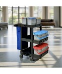 Acasa - Cărucior Profesional de Curățenie ArliPlus® M707 – Echipare Superioară cu 6 Găleți și Capacitate Extinsă - arli.ro