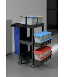 Acasa - Cărucior Profesional de Curățenie ArliPlus® M707 – Echipare Superioară cu 6 Găleți și Capacitate Extinsă - arli.ro