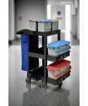 Acasa - Cărucior Profesional de Curățenie ArliPlus® M707 – Echipare Superioară cu 6 Găleți și Capacitate Extinsă - arli.ro