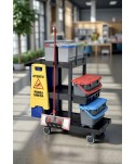 Acasa - Cărucior profesional curățenie ArliPlus® M705 – Versiune optimizată pentru eficiență și spațiu extins de depozitare - arli.ro