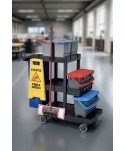 Acasa - Cărucior profesional curățenie ArliPlus® M705 – Versiune optimizată pentru eficiență și spațiu extins de depozitare - arli.ro
