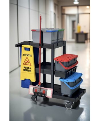 Cărucior profesional curățenie ArliPlus® M705 – Versiune optimizată pentru eficiență și spațiu extins de depozitare