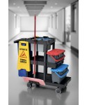 Acasa - Cărucior profesional curățenie ArliPlus® M704 – Capacitate extinsă și organizare inteligentă pentru profesioniști - arli.ro