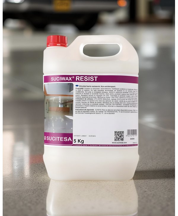 Suciwax Resist 5 L – Emulsie Antiderapantă cu Poliuretan pentru Pardoseli Lavabile
