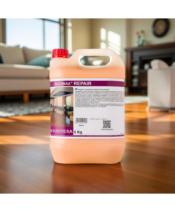 Suciwax Repair 5L – Emulsie Profesională Antiderapanta pentru Repararea Parchetului Laminat si a Suprafetelor din Lemn si Pluta Suciwax Repair 5L – Emulsie Profesională Antiderapanta pentru Repararea Parchetului Laminat si a Suprafetelor din Lemn si Pluta