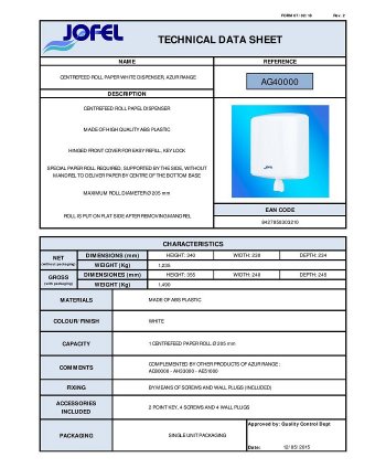Dispenser pentru Rolă Prosop Hartie Jofel – Soluția Ideală pentru Igienă și Practicabilitate în Spațiile Publice și Comerciale