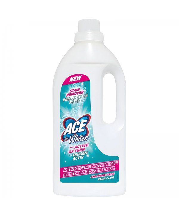 ACE Whites 1L – Soluție pentru Îndepărtarea Petelor de pe Rufe Albe – Curățare Profundă și Igienizare Avansată