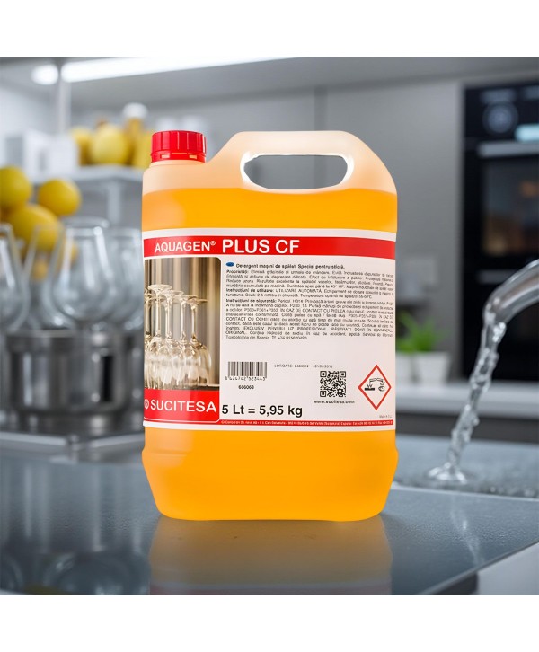  Detergenti profesionali - - Aquagen Plus CF 5L - Detergent Profesional de Ultimă Generație pentru Spălarea Manuală sau Automată a Vaselor din Sticla - arli.ro