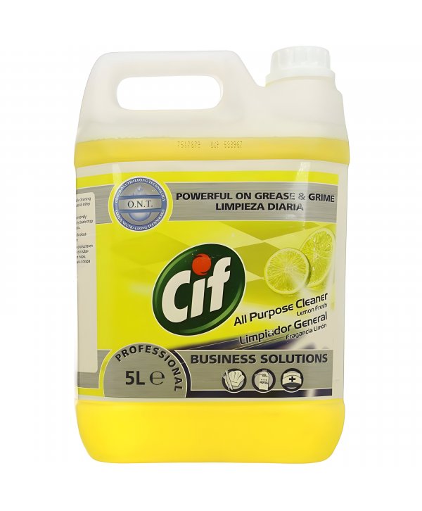 Cif Professional Lemon 5L – Detergentul Universal pentru Suprafețe Impecabile și Prospețime de Lămâie