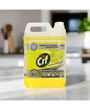  Detergenti profesionali - Cif Professional Lemon 5L – Detergentul Universal pentru Suprafețe Impecabile și Prospețime de Lămâie - arli.ro