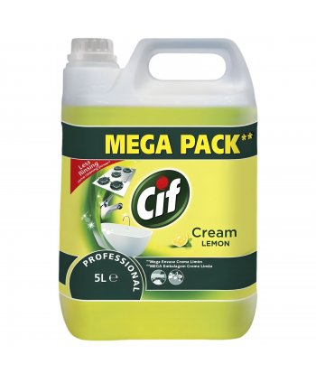 Cif Professional Cream Lemon 5L – Crema Universală pentru Suprafețe Strălucitoare și Curățenie Impecabilă
