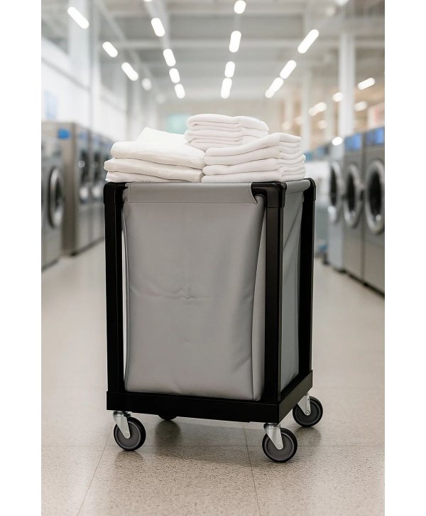 Cărucior Profesional pentru Lenjerie cu Capacitate de 150L și Roți Silențioase Ø125 mm - ArliSoft® Smart 150