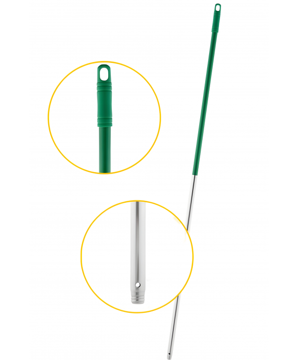 Mopuri profesionale - - Mâner Profesional din Aluminiu pentru Mop, lungime 140 cm 🟢 - Siguranță pentru Spațiile de Preparare a Alimentelor - arli.ro