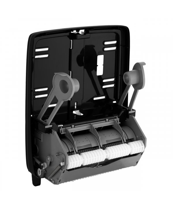 Dispenser Prosop Hârtie Manual Jofel TIMELESS, Negru Mat - Fără Manetă, Fără Mâner, Fără Senzor, Fără Consum de Energie