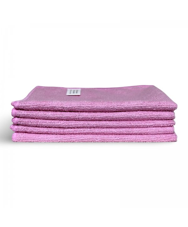 Pachet 5 lavete microfibră ULTRA 🇦🇹 38×38 cm, 32 g – Rosu pentru Toalete și Zone de Deșeuri