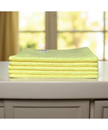 Pachet 5 lavete microfibră ULTRA 🇦🇹 38×38 cm, 32 g – Galben pentru Suprafețe din Băi
