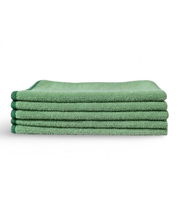 Pachet 5 lavete microfibră ULTRA 🇦🇹 38×38 cm, 32 g – Verde pentru Bucătării și Zone Food