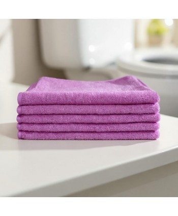  Acasa - Pachet 5 lavete microfibră ULTRA 🇦🇹 40×40 cm, 42 g – Roșu 🔴 pentru Toalete și Zone de Deșeuri 🚽🗑️ - arli.ro