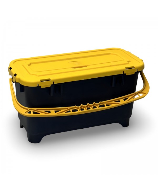 Acasa - - Găleată Etanșă ArliPlus® 20L 🟨 cu Garnitură de Cauciuc pt Preimpregnare Mopuri în Spitale 🏥 Băi/Suprafețe Sanitare - arli.ro