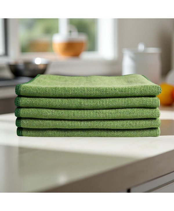 Pachet 5 lavete microfibră PREMIUM PROFESSIONAL 🇦🇹 40×40 cm, 53 g – Verde pt Zone de Preparare / Servire Alimente Pachet 5 lavete microfibră PREMIUM PROFESSIONAL 🇦🇹 40×40 cm, 53 g – Verde pt Zone de Preparare / Servire Alimente