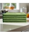 Pachet 5 lavete microfibră PREMIUM PROFESSIONAL 🇦🇹 40×40 cm, 53 g – Verde pt Zone de Preparare / Servire Alimente
