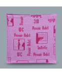 Acasa - Lavetă Microfibră ULTRA 🇦🇹 cu Pictograme 40×40 cm, 43 g Roșu 🔴 pt Toalete și Grupuri Sanitare 🚽 - arli.ro
