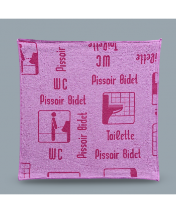  Acasa - Lavetă Microfibră ULTRA 🇦🇹 cu Pictograme 40×40 cm, 43 g Roșu 🔴 pt Toalete și Grupuri Sanitare 🚽 - arli.ro