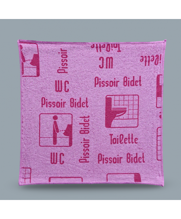 Acasa - - Lavetă Microfibră ULTRA 🇦🇹 cu Pictograme 40×40 cm, 43 g Roșu 🔴 pt Toalete și Grupuri Sanitare 🚽 - arli.ro