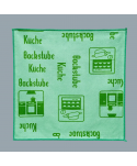 Acasa - Laveta Microfibră ULTRA 🇦🇹 cu Pictograme 40×40 cm, 43 g Verde 🟢 pt Zone de Preparare și Servire a Alimentelor 🍴👨🍳 - arli.ro