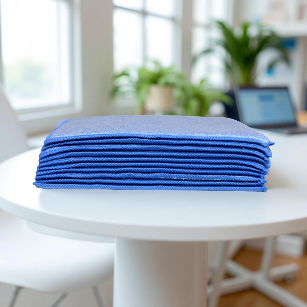Pachet 10 Lavete Microfibră SPONGE (Tip Burete) 🇦🇹 Putere Maximă de Absorbție, Albastre 🔵