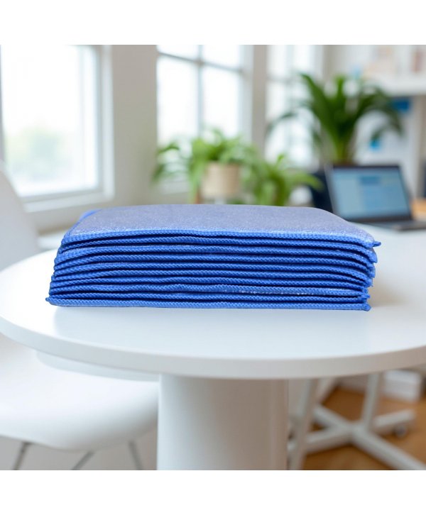 Pachet 10 Lavete Microfibră SPONGE (Tip Burete) 🇦🇹 Putere Maximă de Absorbție, Albastre 🔵