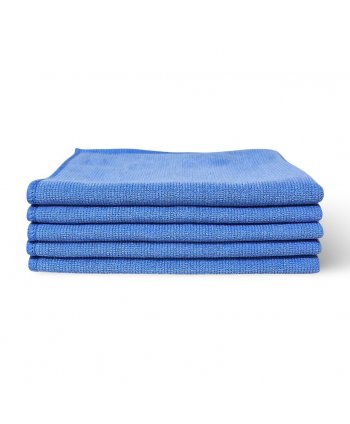 Pachet 5 lavete microfibră PREMIUM PROFESSIONAL 🇦🇹 40×40 cm, 53 g – Albastru pentru Spații Administrative și Zone Comune