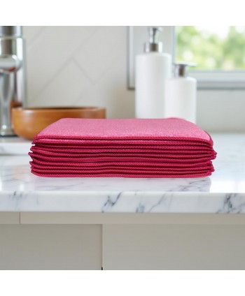  Acasa - Pachet 10 Lavete Microfibră SPONGE (Tip Burete) 🇦🇹 Putere Maximă de Absorbție, Rosii 🔴 - arli.ro