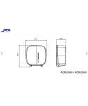 Acasa - Dispenser Hârtie Igienică Jumbo Jofel TIMELESS alb – Funcționalitate și Design pentru Spații Moderne - arli.ro
