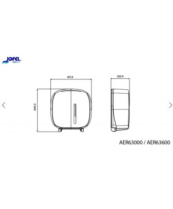 Dispenser Hârtie Igienică Jumbo Jofel TIMELESS alb – Funcționalitate și Design pentru Spații Moderne