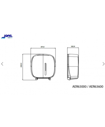 Dispenser Hârtie Igienică Jumbo Jofel TIMELESS negru – Eleganță Mată și Durabilitate pentru Spații Moderne