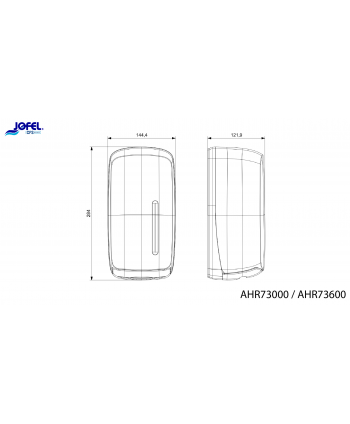 Dispenser Hârtie Igienică Pliată Jofel TIMELESS negru – Eleganță Mată și Igienă Superioară