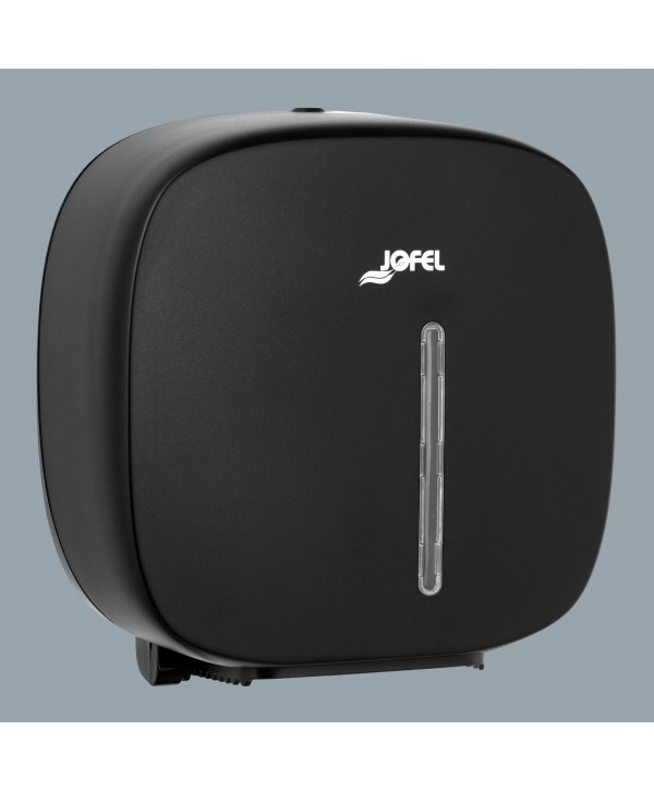 Acasa - - Dispenser Hârtie Igienică Jumbo Jofel TIMELESS negru – Eleganță Mată și Durabilitate pentru Spații Moderne - arli.ro