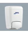 Dozator pentru sapun lichid Jofel Azur, capacitate 400 ml, ABS de inalta calitate, rezervor reincarcabil, alb