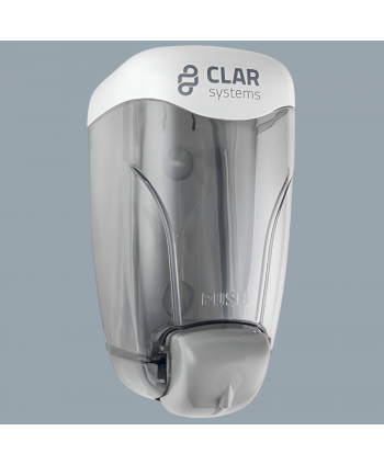  Dispenser / dozator sapun lichid - Dozator de sapun lichid Clar Systems din gama Trendy, ABS antistatic alb, 800 ml, rezervor cu reumplere, Spania - arli.ro