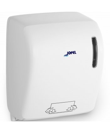 Dispenser Prosop Hârtie Manual Jofel TIMELESS, Alb Mat - Fără Manetă, Fără Mâner, Fără Senzor, Fără Consum de Energie
