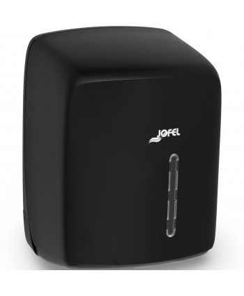 Dispenser pentru Role Prosop Hârtie Jofel TIMELESS, Negru Mat – Funcționalitate Simplificată, Igienă Maximizată